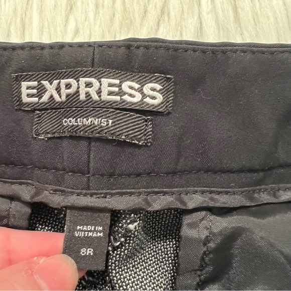 Express Columnist Pant Black White Dots 8R - Picture 9 of 11